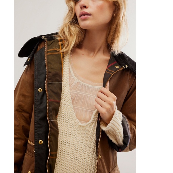 Barbour Tan townfield Waxed Jacket - Picture 5 of 12